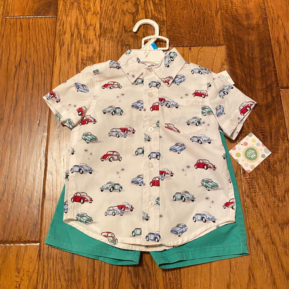 🚘 Toddler Boy Two Piece Outfit 💚